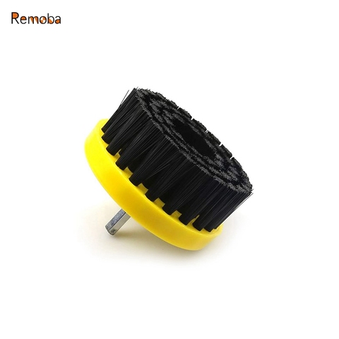 Dia. 80mm Drill Power Scrub Clean Brush for Leather Plastic Wooden Furniture Car interiors Cleaning ► Photo 1/6