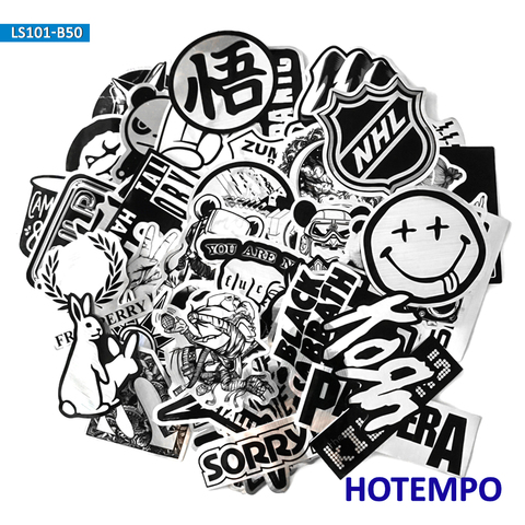 50pcs Caricature Spoof Imitation Metal Etching Graffiti Stickers for Mobile Phone Laptop Case Luggage Skateboard Anime Stickers ► Photo 1/6