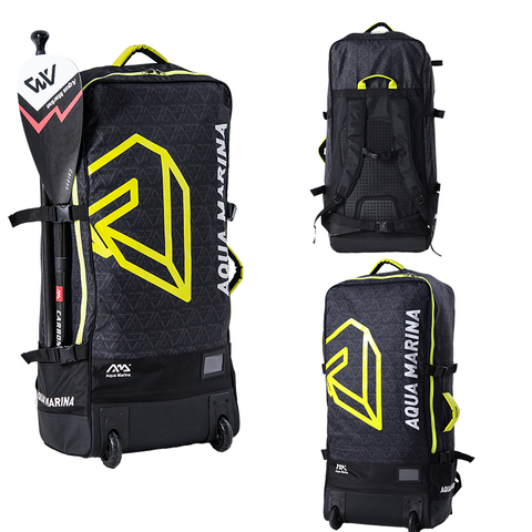 Aqua Marina 90*40*25cm Premium Wheel Backpack Shoulder Bag for SUP Surfing Board Out Door Storage Bag Large Capacity roller bag ► Photo 1/6