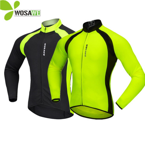 WOSAWE Autumn Cycling Jerseys Men Bicycle Sportswear Breathable Cycle Downhill MTB Reflective Long Sleeve Clothing Bike Shirts ► Photo 1/6
