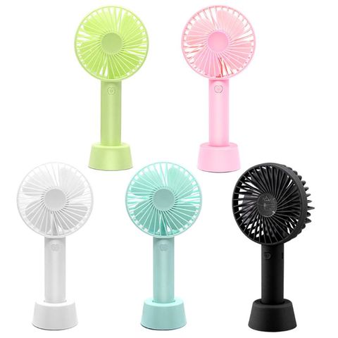 Mini Handheld Fan Portable Rechargeable Battery Operated Cooling Desktop with Base 3 Modes for Home Office Travel Outdoor ► Photo 1/6