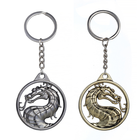 ZRM Fashion Vintage Charm Game Mortal Kombat Keychain Dragon Totem Alloy Key Ring Holder Gift for Men Car Key Accessories ► Photo 1/6