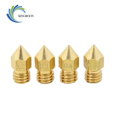 5pcs/lot MK7 MK8 Nozzle 0.4mm 0.3mm 0.2mm 0.5mm 1.75mm 3.0mm Filament 3D Printers Parts Extruder Threaded Copper Extrusion Part ► Photo 1/6