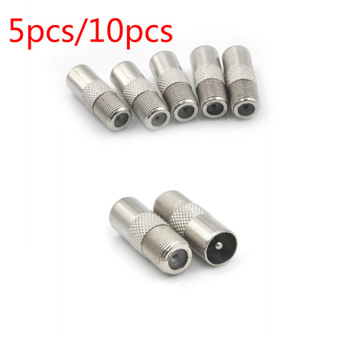 5/10pcs STB Quick Plug RF Coax F Female To RF Male Connector TV Antenna Coaxial Connector F Connector TV Coaxial plug ► Photo 1/6