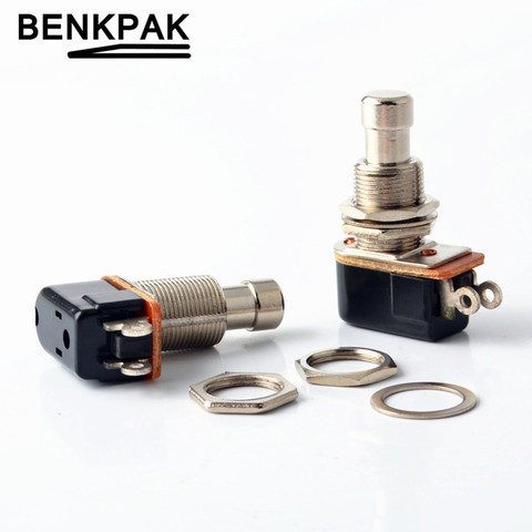 BENKPAK SPST Momentary Soft Touch Push Button Stomp Foot pedal switch Electric Guitar Switch OFF-Momentary ON ► Photo 1/6