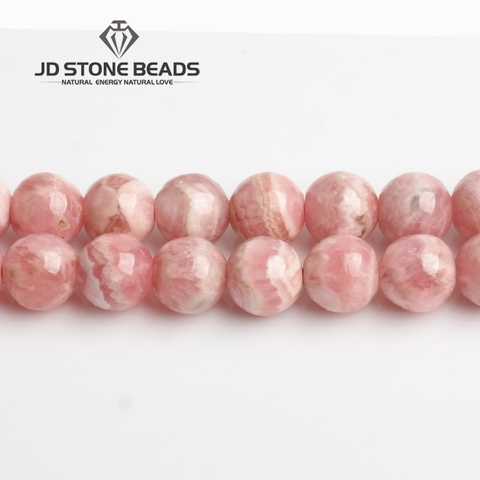 Natural Stone Beads Rhodochrosite Round Rose Gemstone dialogite For Jewelry Making 4/5/7mm Pick Size DIY Bracelet Free Shipping ► Photo 1/5