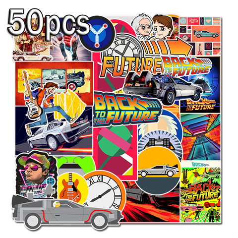 50Pcs Classic Movie Back To The Future Stickers For Luggage Laptop Art Painting DIY Poster Stickers Waterproof Skateboard Toys ► Photo 1/1