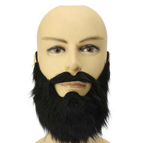 Halloween party dress black beard theatrical prop cos Tricky masquerade Fancy Pirate Dwarf Elf Costume fake beards and mustaches ► Photo 1/3