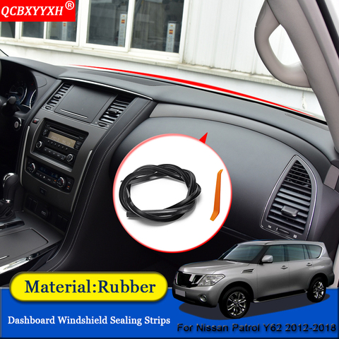 Car-styling Rubber Anti-Noise Soundproof Dustproof Car Dashboard Windshield Sealing Strip For Nissan Armada Patrol Y62 2012-2022 ► Photo 1/6