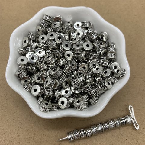30pcs 6x6mm Alloy Spacer Beads Cap Jewelry Findings Charms Spacer Beads For Jewelry Making Necklace Bracelets Accessories ► Photo 1/1