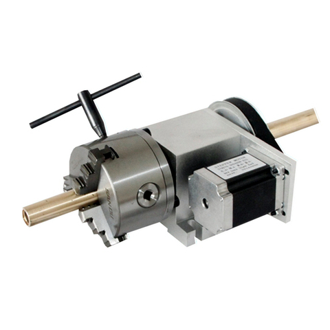 Hollow Shaft 4th Axis Rotary axis with 3 Jaw 100mm Chuck for Wood Engraving Machine ► Photo 1/6