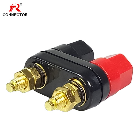 8PCS High Quality Binding Post HIFI Cable Connector,Brass with Gold Plated Banana plug Couplers Audio Terminals ► Photo 1/6