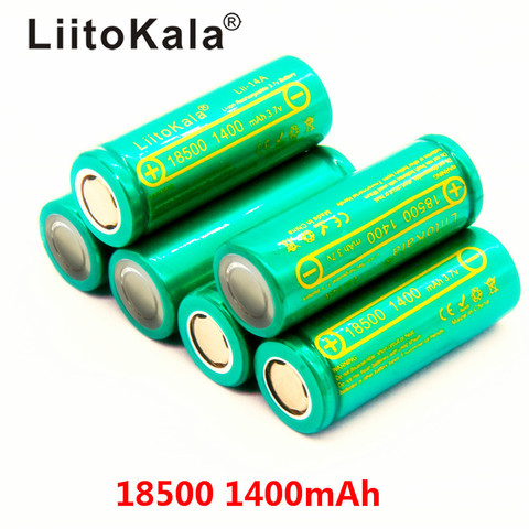 LiitoKala Lii-14A 18500 1400mAh 3.7V 18500 Battery Rechargeable Battery Recarregavel Lithium Li-ion Batteies For LED Flashlight ► Photo 1/6