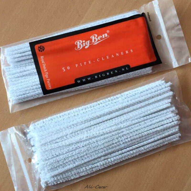2019 White Smoking Tobacco Pipe Cleaning Rod Cleaner Stick Supplies 50Pcs/Pack 