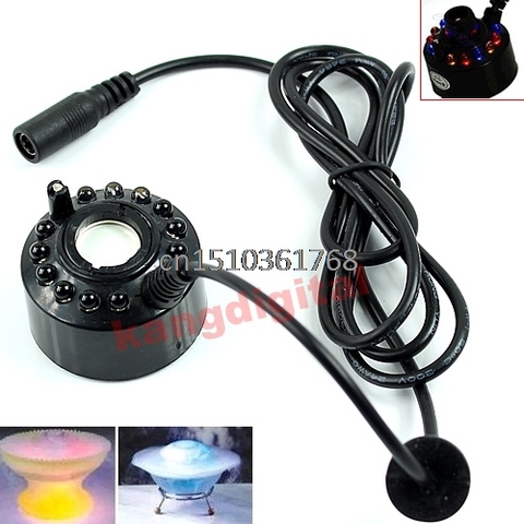 12 LED Ultrasonic Water Fountain Mist Maker Fogger Pond Atomizer Air Humidifier #Y05# #C05# ► Photo 1/6