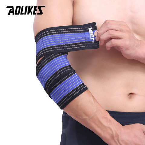 AOLIKES 1PCS Basketball Badminton Tennis Elbow Pad Ankle Brace Wrap Support Elastic Gym Sport Elbowband Fitness Bandage ► Photo 1/6