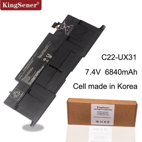 KingSener New C22-UX31 Laptop Battery for ASUS Zenbook UX31 UX31A UX31E UX31E-DH72 C22-UX31 C23-UX31 7.4V 50WH/6840mAh ► Photo 1/4