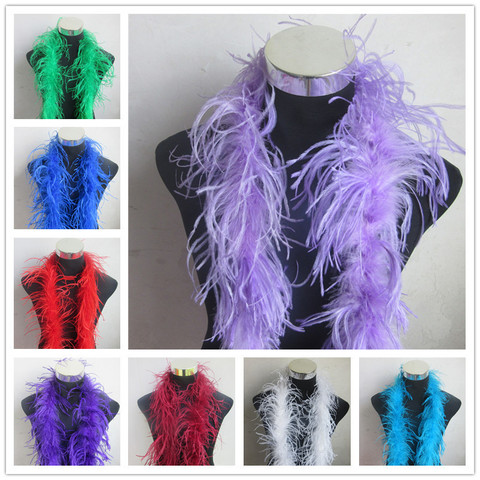 Wholesale 2 Meter fluffy ostrich feather boa skirt Costumes/Trim for Party/Costume Craft ostrich feather in wedding decorations ► Photo 1/6
