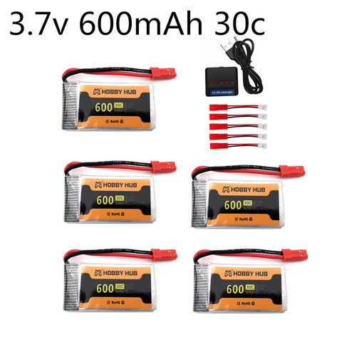 Lipo Battery 3.7v 600mAh 802540 with Jst Plug For 1315S HJ819 HJ818 509W DFDF161 X400 X500 X800 RC Quadcopter Drone Spare Part ► Photo 1/2