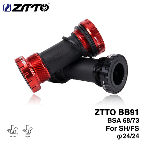 ZTTO BB91 External Bearing Bottom Brackets for Bicycle BSA68 68 73 Thread For Parts Prowheel 24mm Crankset Waterproof CNC MTB ► Photo 1/6