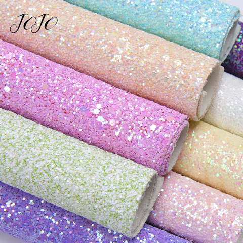 JOJO BOWS 22*30cm Sparkly Glitter Fabric Blingbling Solid Sheets For Home Textile Shoe Sewing Patches DIY Hair Bow Accessories ► Photo 1/6