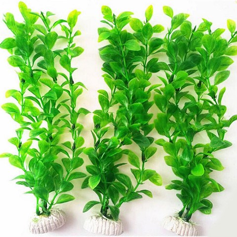 Best Quality 26cm Long Plastic Green Grass Aquarium Decor Water Sea Weed Fish Tank Decor ► Photo 1/6