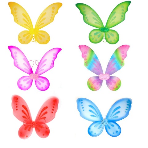 1pc Butterfly Fairy Wings Dress Up Wings Birthday Party Favor Accessory Girls Butterfly Costume Fairy Halloween Costume Apparel ► Photo 1/6
