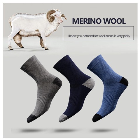 3 Pairs Hight Quality Australia Merino Wool thick Socks for Men and Women Winter Casual Warm Crew Socks ► Photo 1/6