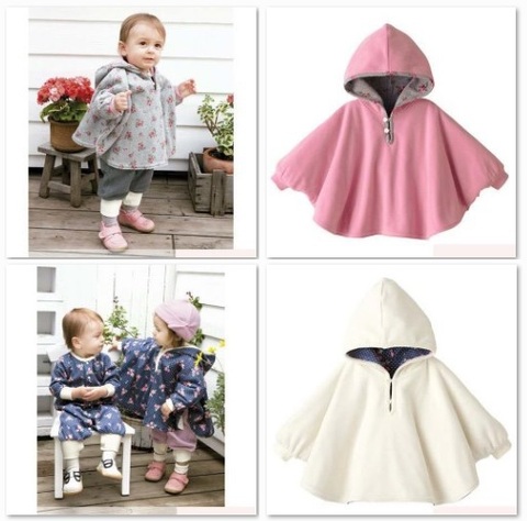 Baby Coats Girl's Smocks Outerwear Fleece cloak Jumpers mantle Children's Poncho 1pcs/lot Cape ► Photo 1/6