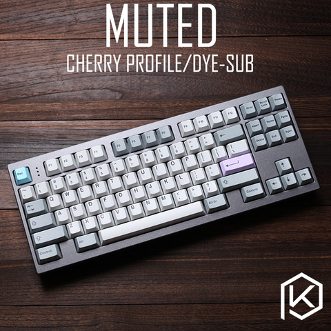 muted colorway 169 Cherry profile Dye Sub Keycap Set thick PBT plastic keyboard gh60 xd60 xd84 tada68 rs96 zz96 87 104 660 ► Photo 1/5