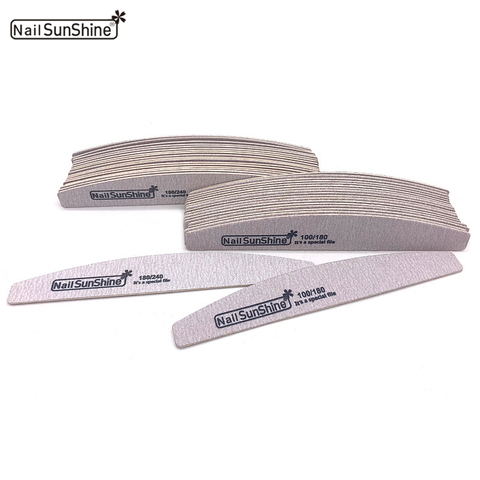 5pcs/set Nail File 100/180/240 Grits Nails Art Buffer Block Sanding Wood Crescent Blokvijl Pedicure Manicure Care Makeup Tools ► Photo 1/6