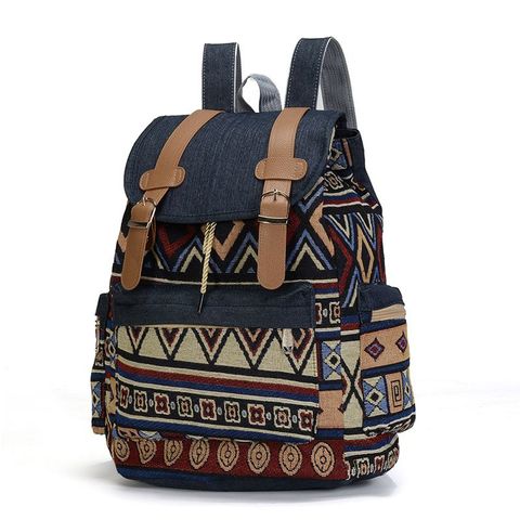 High Quality Women Canvas Vintage Backpack Ethnic Backpacks Bohemian Backpack Schoolbag ► Photo 1/6