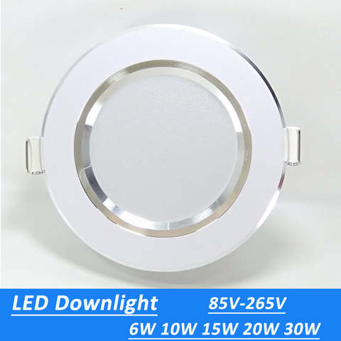 Led Downlights 6W 10W 15W 20W 30W 110V 220V LED Ceiling Downlight 2835 Lamps Led Ceiling Lamp Home Indoor Lighting Freeshipping ► Photo 1/6