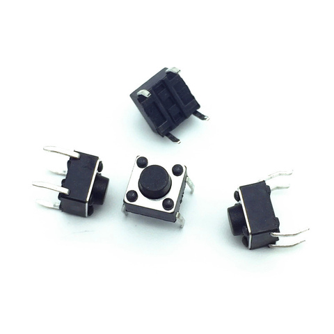 100 Pcs Tactile Switch Tact 6 X 6 X 5 Mm 4-pin Dip-micro's Top Copper Power Switch Button Vertical Free Shipping ► Photo 1/3