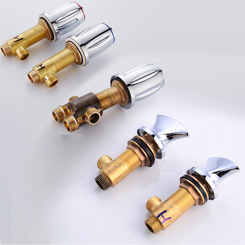 BAKALA Brass Chrome Bathtub Hot and Cold Water Control Valve Faucet Bath Shower Mixer Bathtub 3 Piece Set Switch Valve ► Photo 1/6