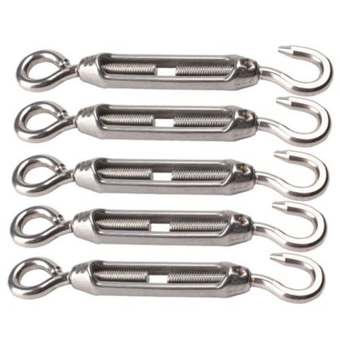 5PCS M4 Stainless Steel 304 Hook & Eye Turnbuckle Wire Rope Tension ► Photo 1/5