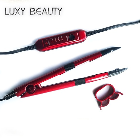 Iron Fusion Hair Connector Mini Temperature Control Iron Heat Hair Loof Keratin For Hair Extensions Tools Black/Red Color ► Photo 1/6