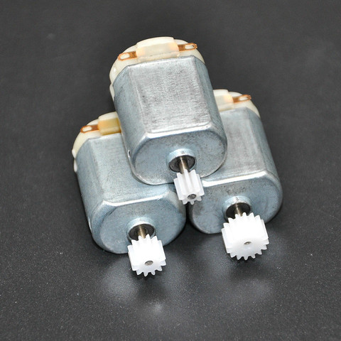 Free Shipping 3Pcs/ 130 Small DC MOTOR 3 to 5V Miniature motor four-wheel motor small+(Gear package 3pcs) ► Photo 1/4