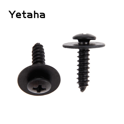 Yetaha 20Pcs Universal Car Fender Screw Retainer Clips 6mm Hole Metal Rivet Fastener Self-Tapping Phillips Screws ► Photo 1/6