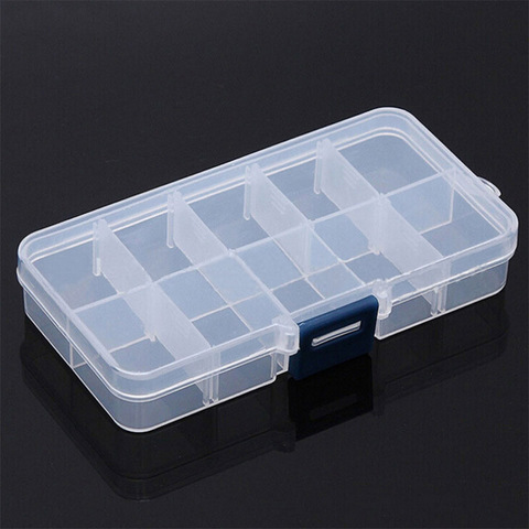 10 Grids Compartments Plastic Transparent Organizer Jewel Bead Case Cover Container Storage Box for Jewelry Pill ► Photo 1/3