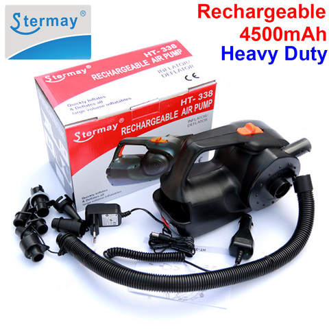 Stermay HT-338 rechargeable pump electric inflatable air pump for inflatable Boat Kayak air bed mattress High power AC/car 12V ► Photo 1/6
