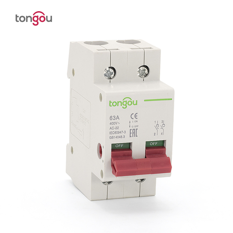 230V 400V AC 2P Main Switch Function Disconnector Switch Isolator Circuit Breaker TOD10-100 ► Photo 1/6