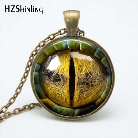 2017 New Trendy Dragon Eye Pendant Eyes Jewelry Glass Dome Necklaces For Men Link Chains HZ1 ► Photo 1/1