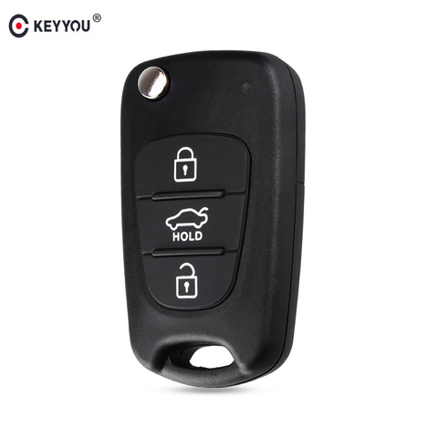 KEYYOU Flip Folding Remote Auto Car Key Shell For Kia Rio 3 Picanto Ceed Cerato Sportage K2 K3 K5 Soul For Hyundai Key Case ► Photo 1/5