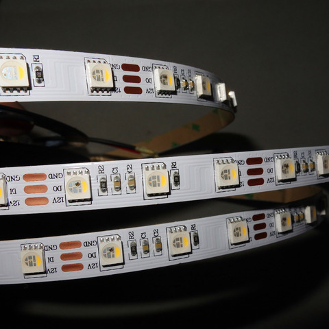 5m DC12V SK6812-RGBW(warm white) 300LEDs(20pixes/m) led digital strip;non-waterproof;IP33;WHITE PCB ► Photo 1/4