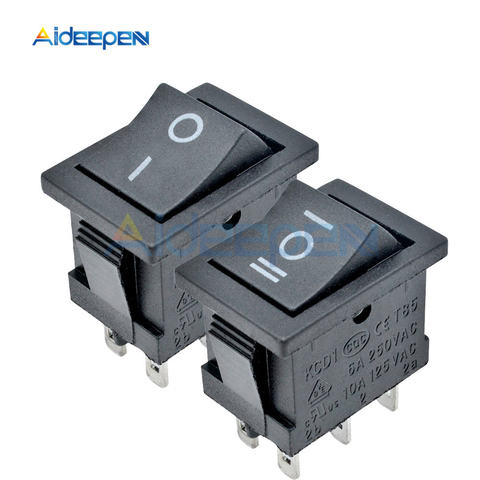 KCD1 KCD4 Black Rocker Switch Power Switch ON-OFF ON-OFF-ON 2 Position /3 Position 2 Pin 3 Pin 4 Pin 6 Pin No lights ► Photo 1/6