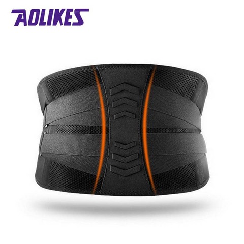 AOLIKES Lumbar Support Waist Back Strap Compression Springs Supporting For Men Women Bodybuilding Gym Fitness Belt Sport Girdles ► Photo 1/6