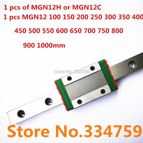 12mm Linear Guide MGN12 150mm 200mm 250mm 350mm 400mm 450mm 500mm 600mm 650mm 700mm 800mm 1000mm with MGN12H Kossel Mini ► Photo 1/1