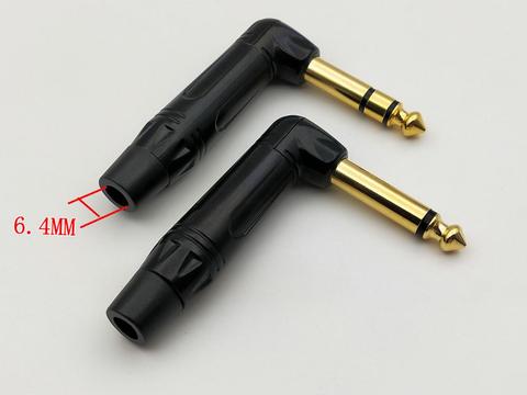 6.35 mm mono/stereo (1/4 in) Jack Male Right Angle TRS Audio Plug Connector ► Photo 1/5
