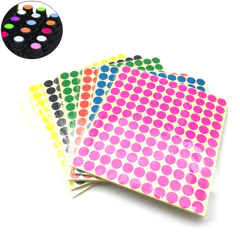 13mm 15mm Round Blank Price Stickers Coloured Labelling Code Dots Sticky Labels 